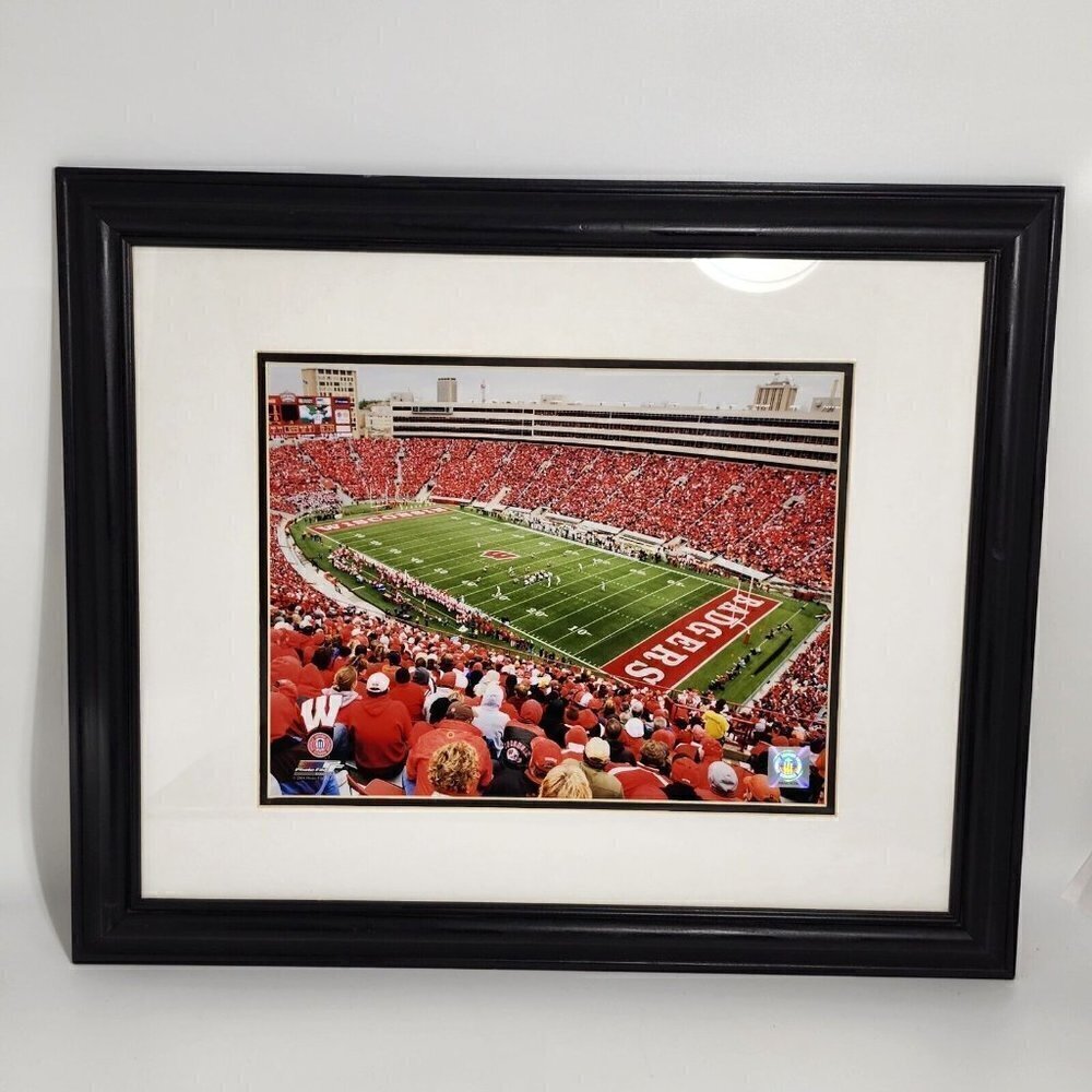 Framed Photo Wisconsin Badgers Football Stadium Official Licensed NCAA 2008 Game